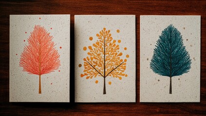 Autumn Leaf Art Trio