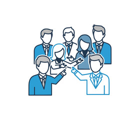 Diverse business people group meeting