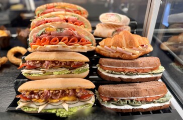 A variety of wraps and sandwiches made with fresh ingredients