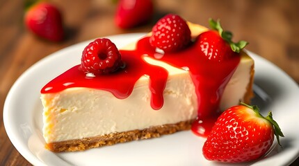 cheesecake with strawberries