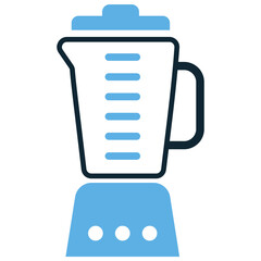 Blender icon vector. Ideal for kitchen, health, and beverage themes. A simple, clear symbol representing a common appliance used for mixing and blending.
