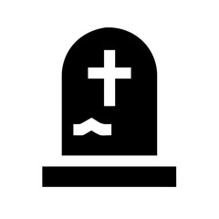 Black and white religious cross vector symbol for church, faith, and bible illustration