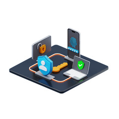 3d isometric biometric security system