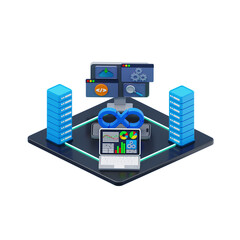 3d isometric devops development process