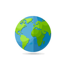 Fototapeta premium Flat design planet earth