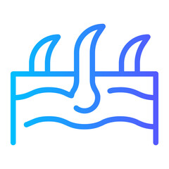 hair follicle gradient icon