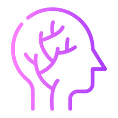Obraz premium nervous system gradient icon