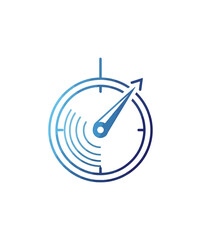 Abstract speedometer graphic