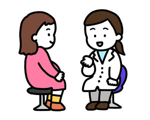 妊婦　女性医師問診