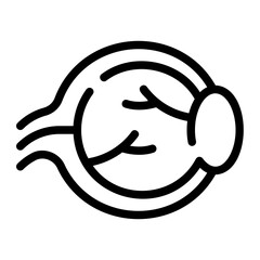 eye ball line icon