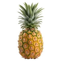 Fototapeta premium Fresh Ripe Pineapple Tropical Exotic Fruit With Green Leaves For Healthy Food And Summer Nutrition