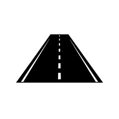 Road, highway road icon vector, winding road silhouette