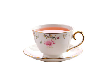 Fototapeta premium Floral tea cup and saucer