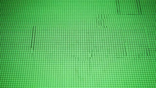 Green digital matrix grid