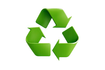 Obraz premium Green recycling symbol with arrows pointing in different directions