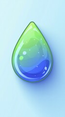 Vibrant Illustration of a Colorful Water Drop