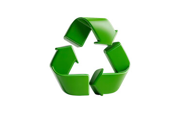 Obraz premium Green recycling symbol with arrows pointing in different directions