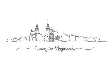 Fototapeta premium Tomaszow Mazowiecki Skyline with Poland.