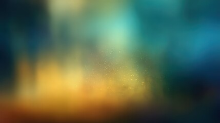 An abstract blurred background featu yellow and teal colors blending together to create a soft, dreamy and ethereal effect overall.