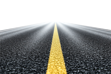 Road with a yellow line down the middle