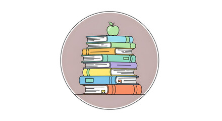 Stack of Books and Apple Education, Knowledge, and Learning