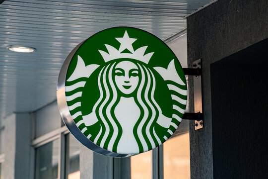 Starbucks 看板 緑色 Starbucks Logo