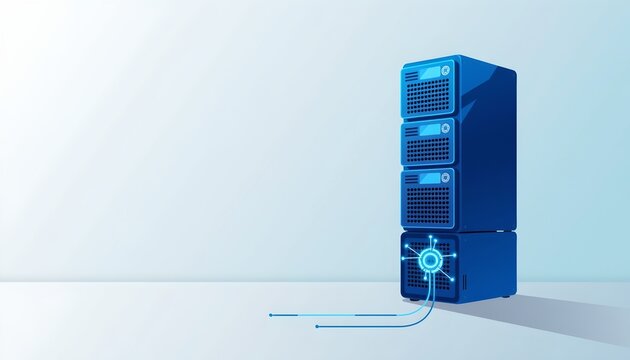 Modern Digital Data Storage Illustration