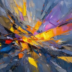 Abstract Explosion Of Colors And Shapes