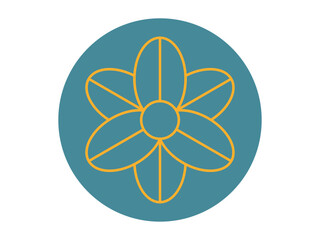 Rolf fiedler icon. Flower outline icon. Simple vector illustration in modern thin line style.