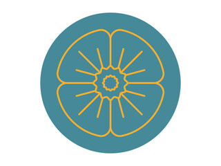 Poppy icon. Flower outline icon. Simple vector illustration in modern thin line style.