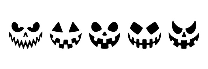 spooky halloween pumpkin. set of pumpkin