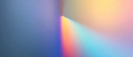 Soft pastel colors blend together creating an abstract background with a bright central light streak for a dreamy and ethereal feel.