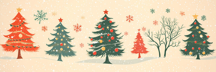 Vintage Retro Weihnacht Winter Landschaft Hintergrund