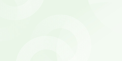 Naklejka premium Abstract soft green circle minimalist background. Circes line geomteric shapes. Modern concept blank space.