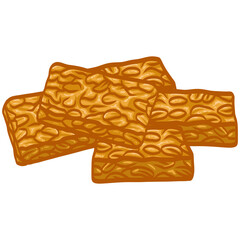 Fried Tempeh Tempe Goreng Illustration