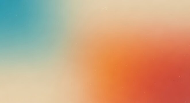 Abstract blurred background with a smooth color transition from vibrant orange to cool teal, creating a modern and artistic gradient effect