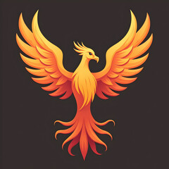 Fototapeta premium Flat design of a phoenix