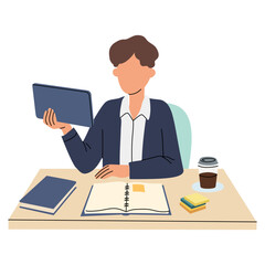 Remote Work Lifestyle with Laptop Home Office Workspace and Modern Online Business Productivity Concept