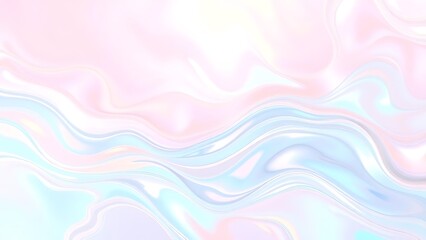 Fototapeta premium Abstract pastel background with flowing waves of pink, blue, and white, resembling liquid or light