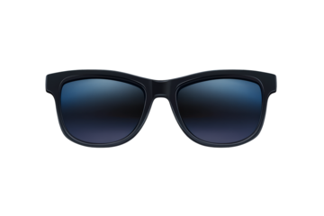 Pair of sunglasses with blue lenses