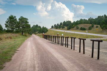 multi-use recreational Cowboy Trail and parking lot in northern Nebraska near Valentine