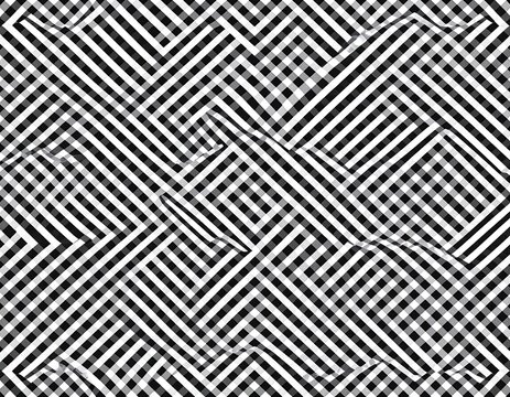 Abstract black and white geometric pattern