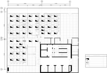 2D Office Interior Electric Plan Vector