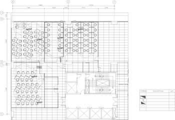 Drawings 2d interior design, outlet design, plug and wiring positioning, office vector design.