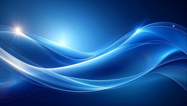 Abstract blue wave design (2) - Powered by Adobe