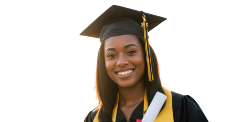 Happy African American Graduate Smiling modern design composition influenced by Happy African American Graduate
