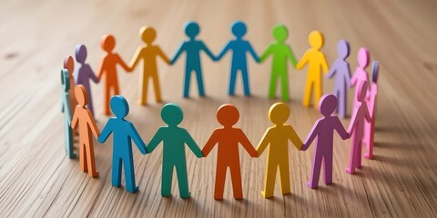 A diverse group of individuals united in inclusive business values.	