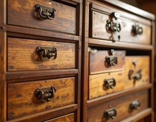Antique wooden chest of drawers (4)