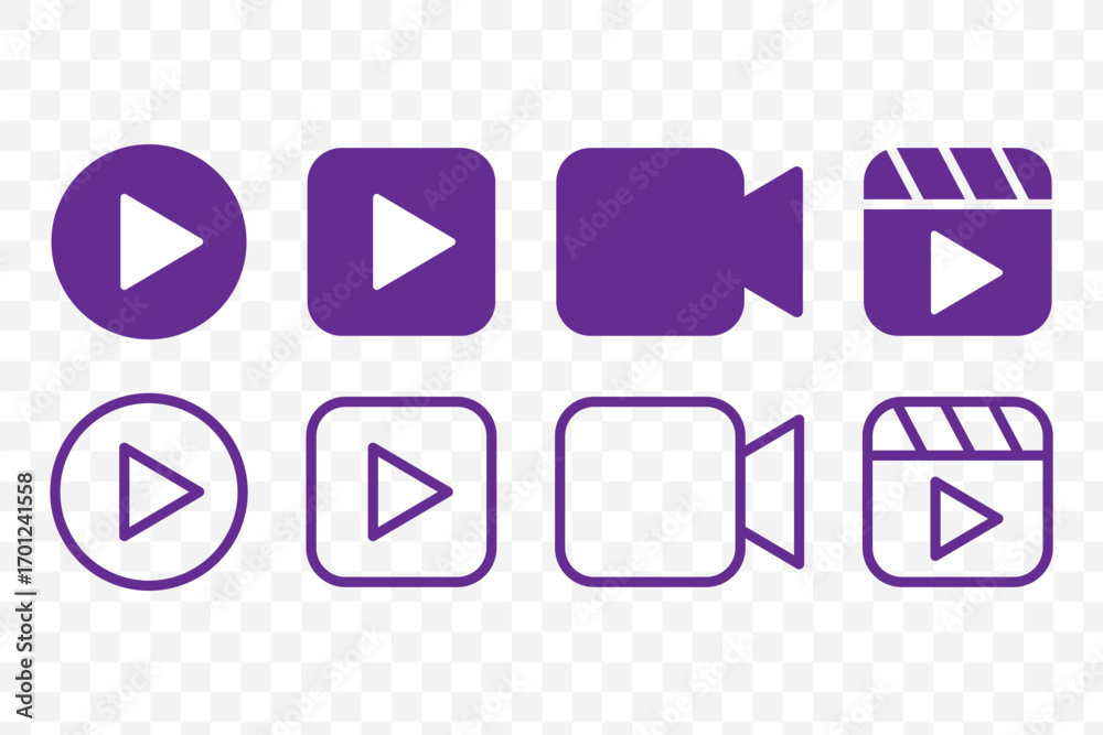 Canvas Prints easy to use instagram reel or video player icon .