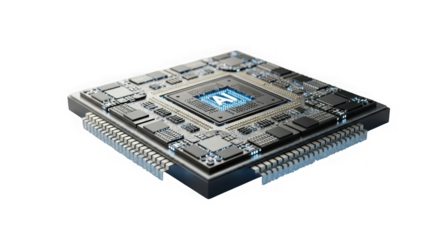 High-performance computer processor featuring advanced cooling system and integrated circuits for next-generation computing power transparent background